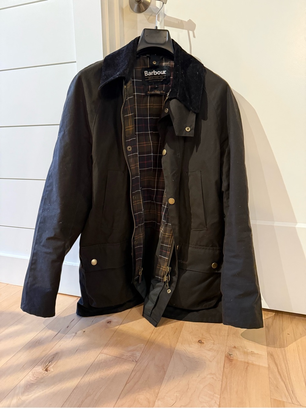 Barbour Men's Ashby - Large Olive waxed Jacket NWOT